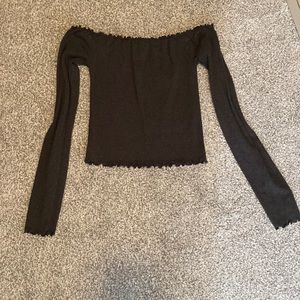 Forever 21 lettuce trim crop top